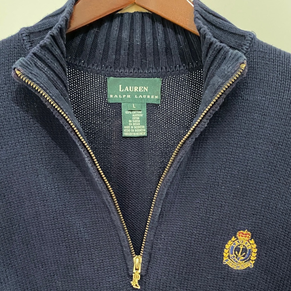 Vintage Ralph Lauren Half-Zip Crest Sweater - Picture 5 of 5